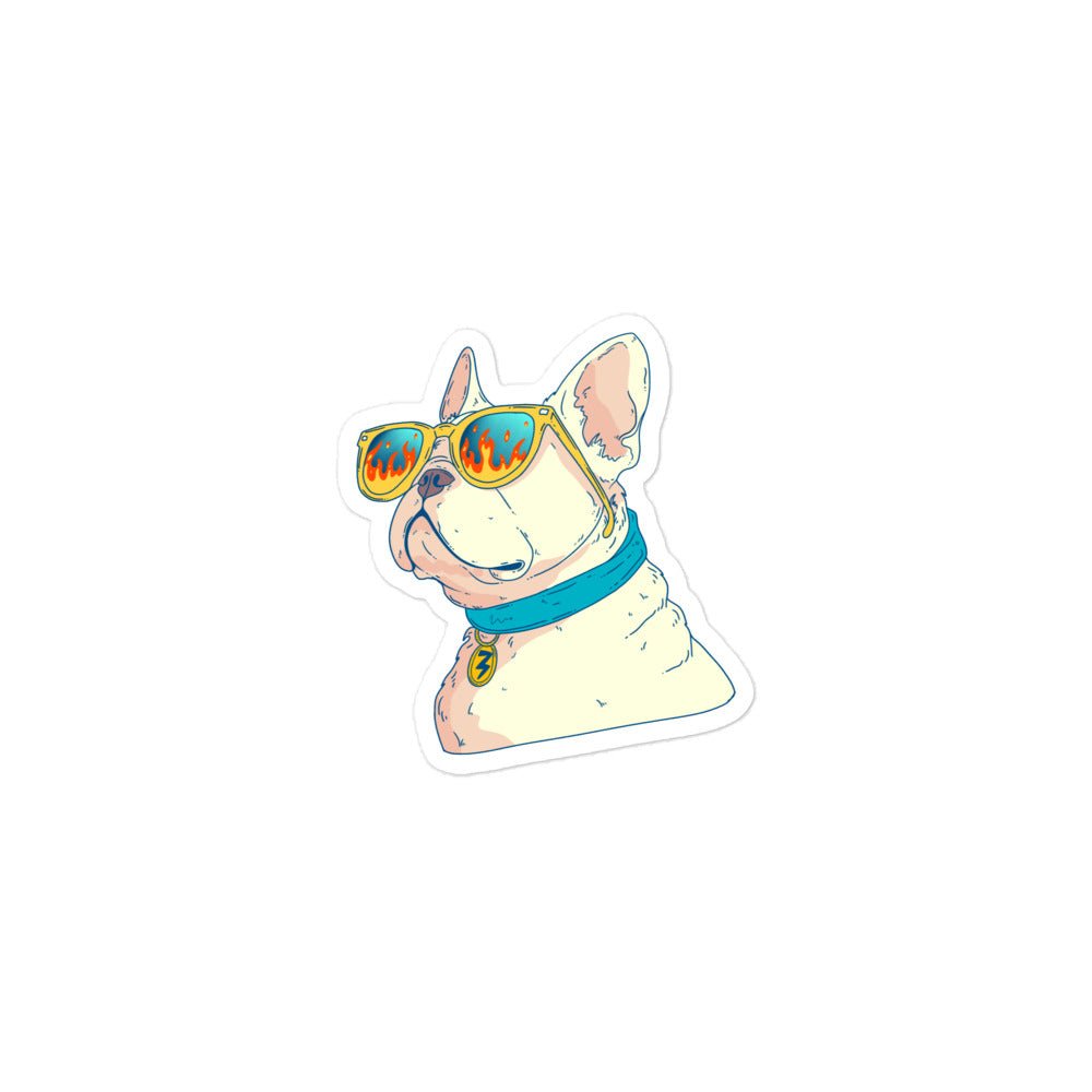 Cool Frenchie Sunglasses Funny Sticker - Jess.a.creates