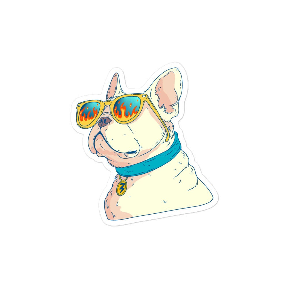 Cool Frenchie Sunglasses Funny Sticker - Jess.a.creates