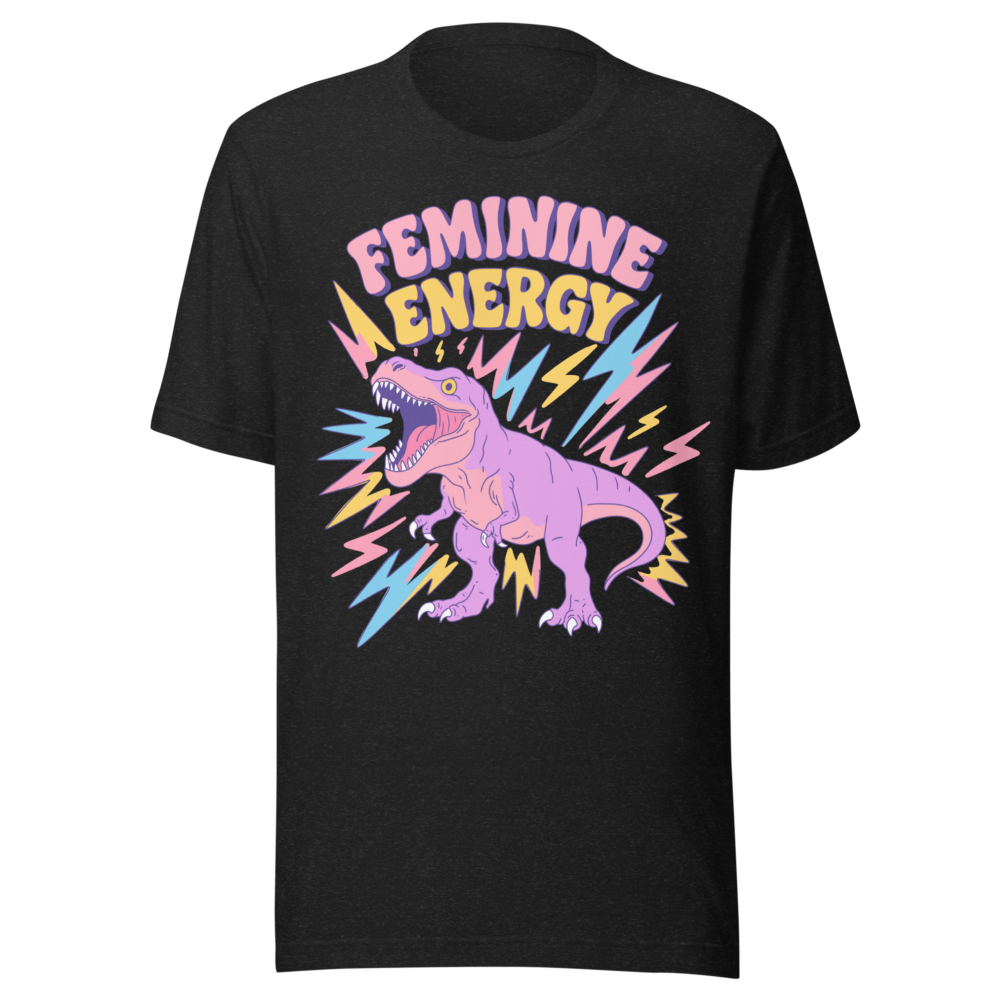 Feminine Energy T-Rex Funny Empowerment T-Shirt | Cute Pastel Dinosaur Tee - Jess.a.creates