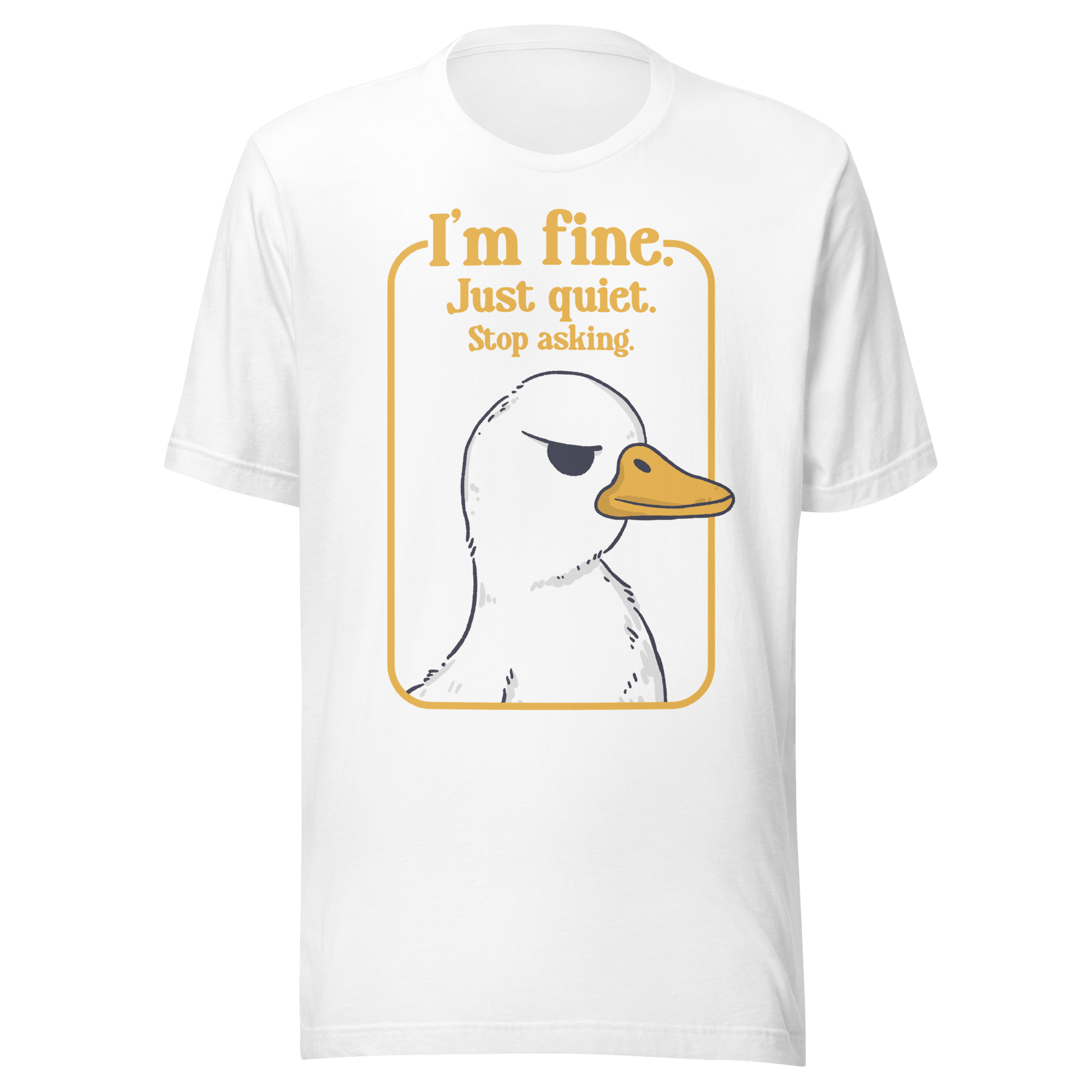 I'm Fine Just Quiet Funny Introvert T-Shirt | Vintage Duck Graphic Tee - Jess.a.creates