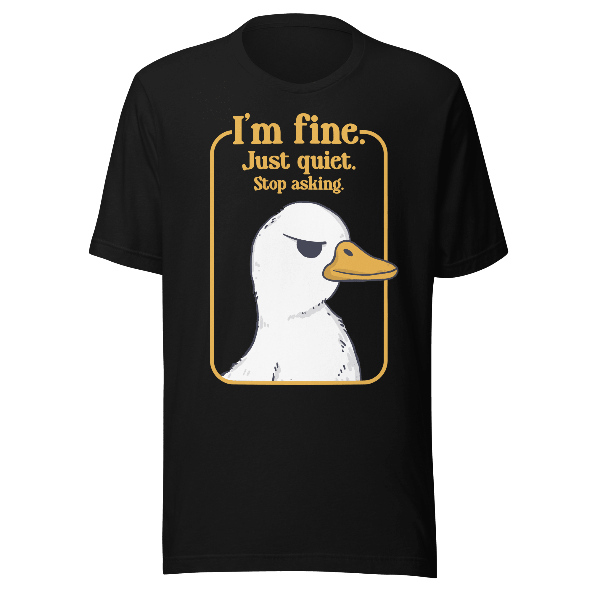 I'm Fine Just Quiet Funny Introvert T-Shirt | Vintage Duck Graphic Tee - Jess.a.creates