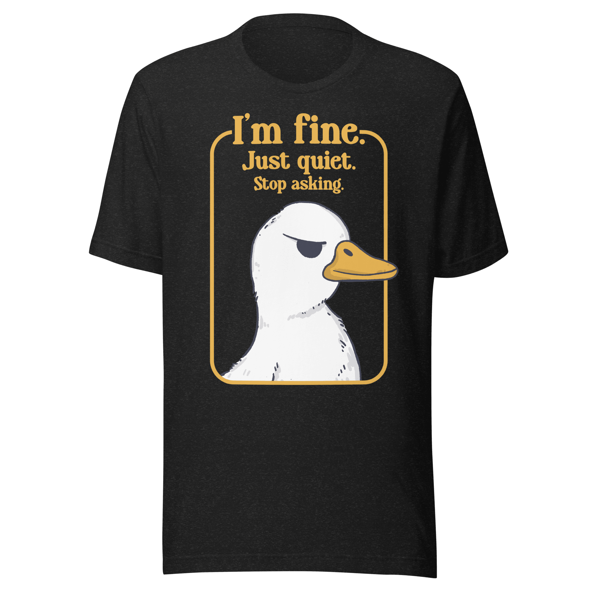 I'm Fine Just Quiet Funny Introvert T-Shirt | Vintage Duck Graphic Tee - Jess.a.creates