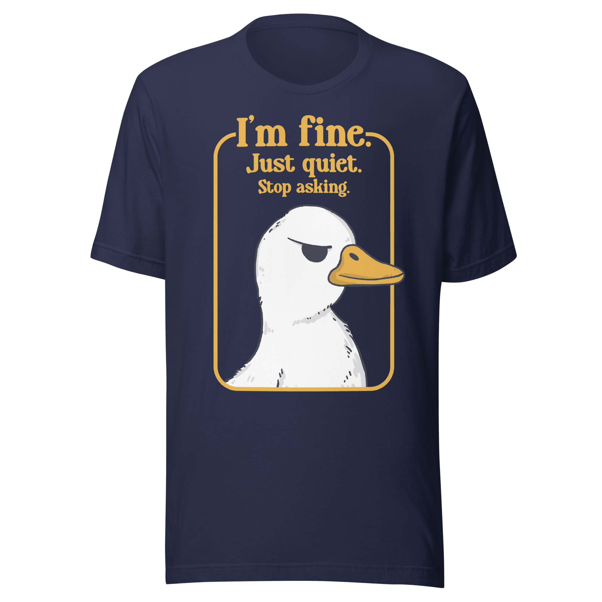 I'm Fine Just Quiet Funny Introvert T-Shirt | Vintage Duck Graphic Tee - Jess.a.creates