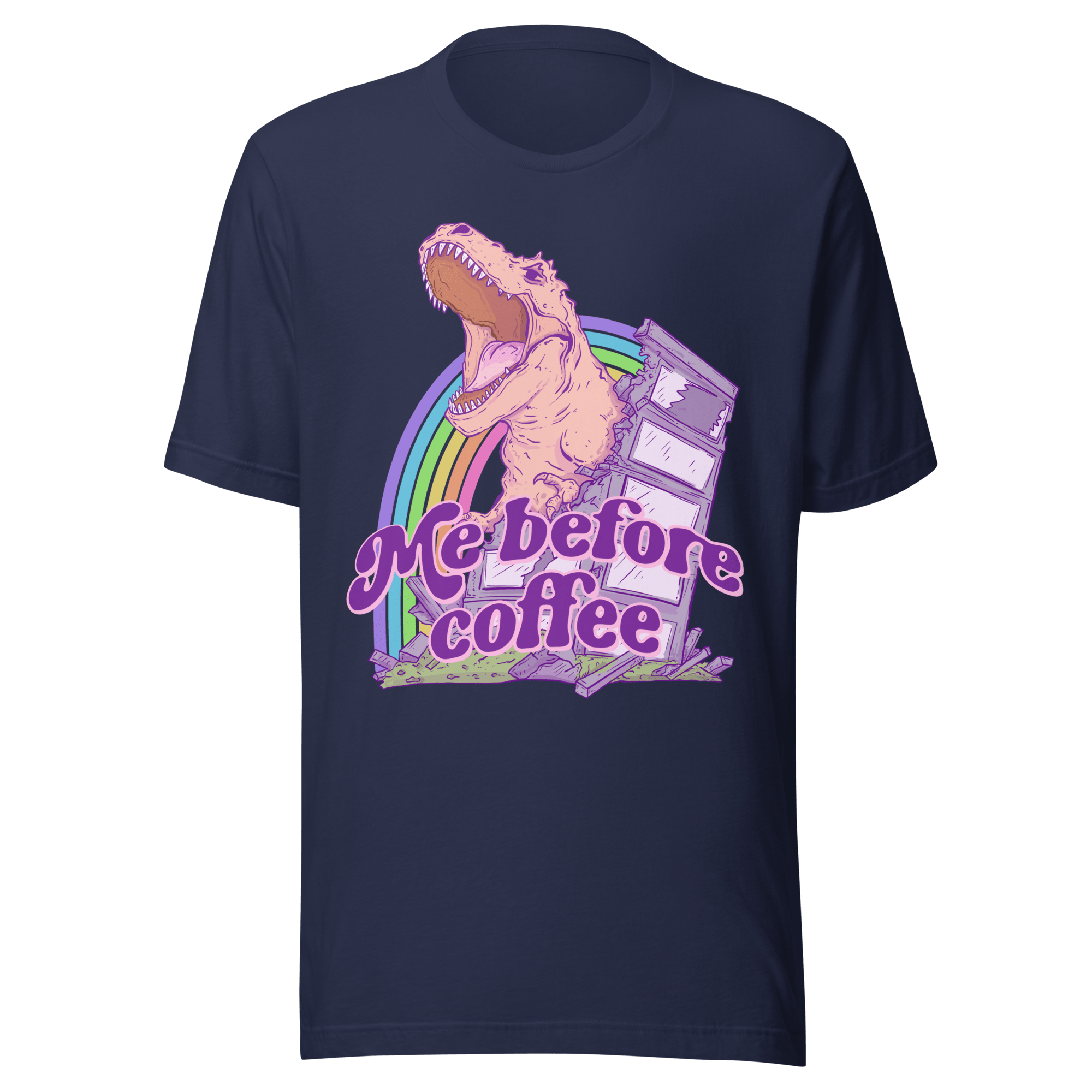 Me Before Coffee Funny T - Rex Dinosaur T-Shirt - Jess.a.creates