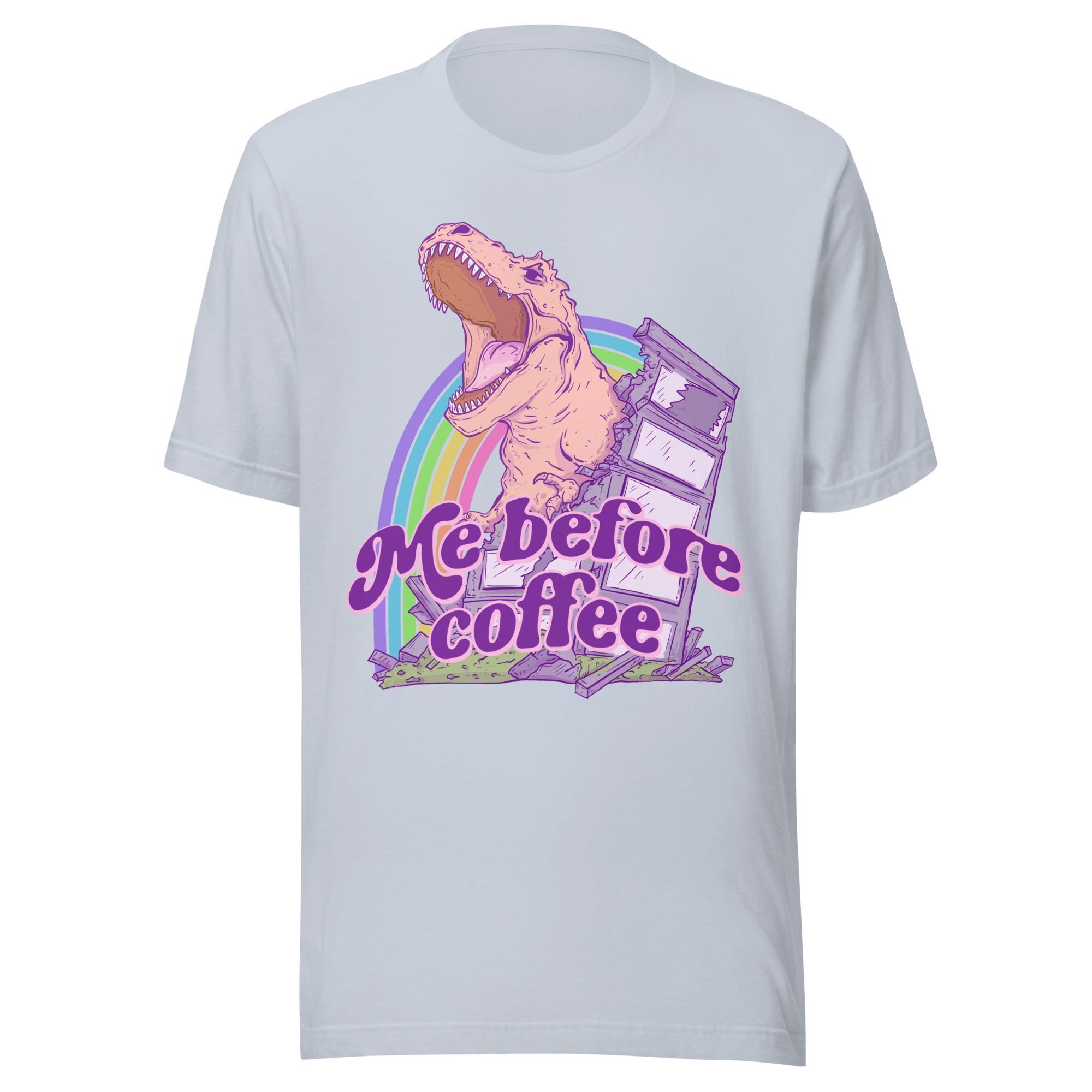 Me Before Coffee Funny T - Rex Dinosaur T-Shirt - Jess.a.creates