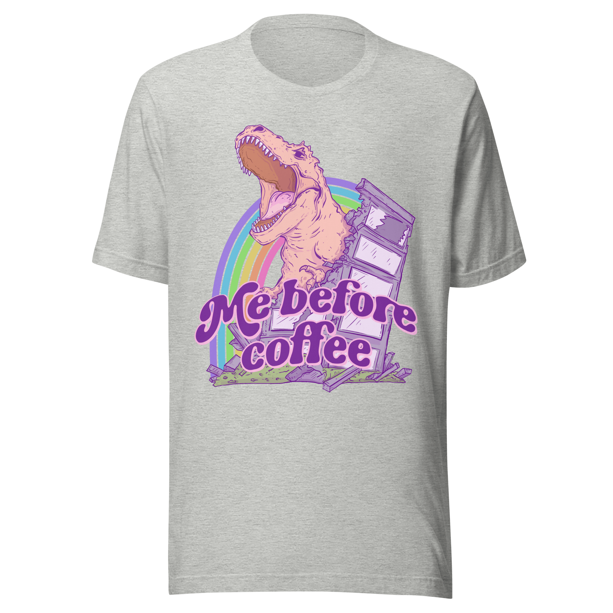 Me Before Coffee Funny T - Rex Dinosaur T-Shirt - Jess.a.creates