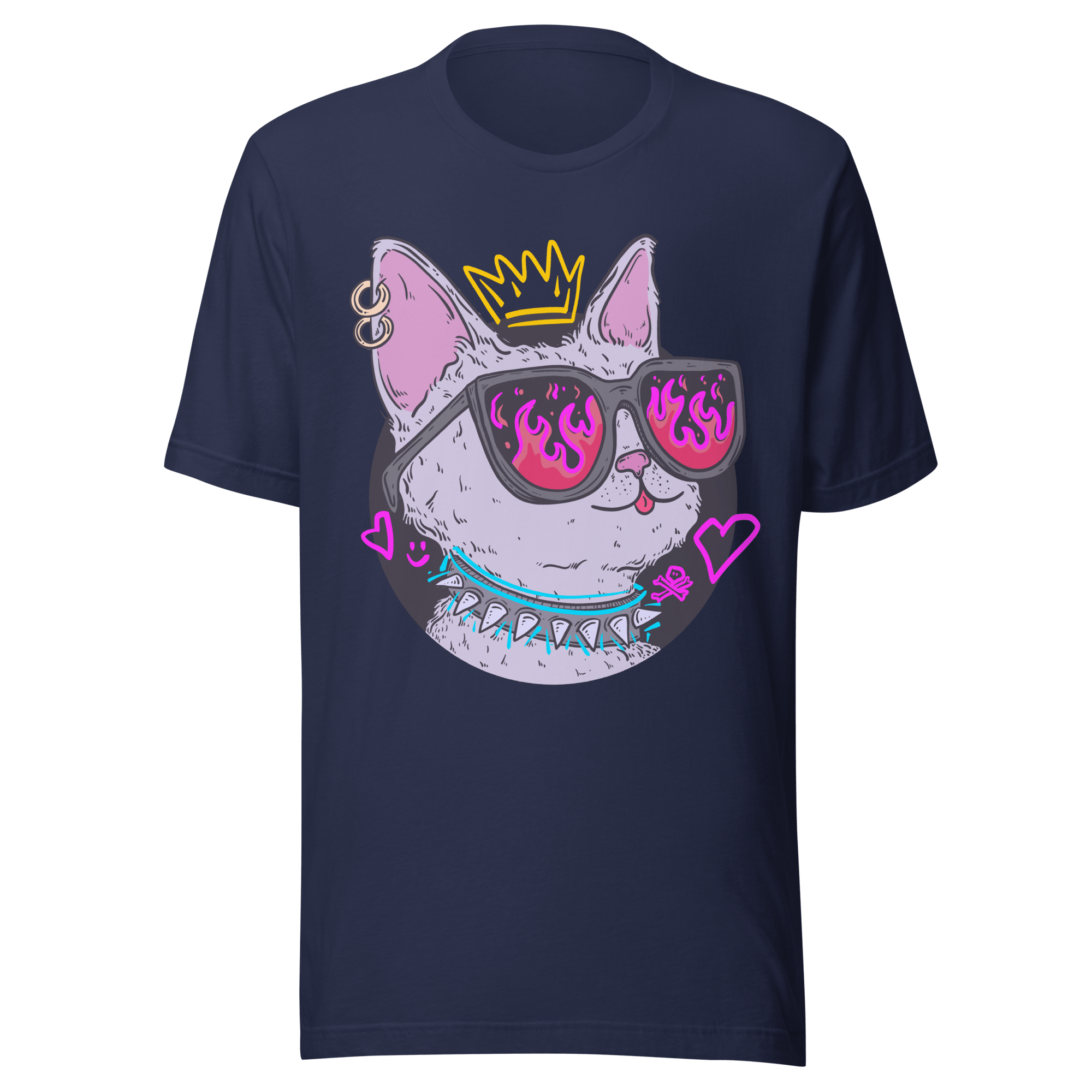 Punk Cat Y2K Aesthetic Funny T-Shirt | Edgy Cute Cat Graphic Tee - Jess.a.creates