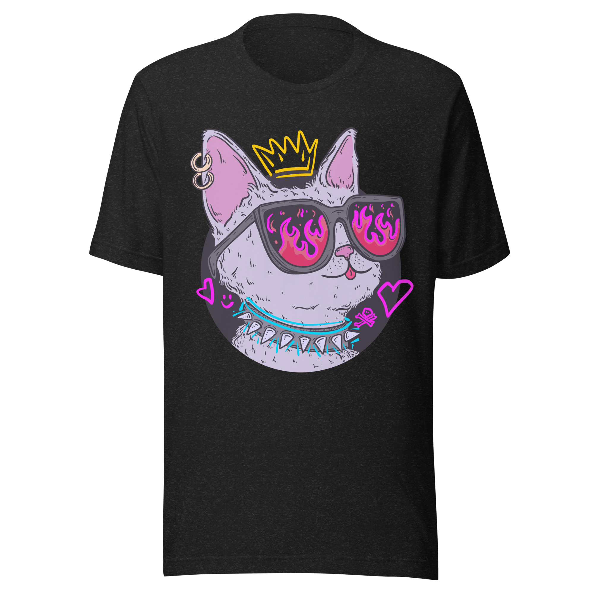 Punk Cat Y2K Aesthetic Funny T-Shirt | Edgy Cute Cat Graphic Tee - Jess.a.creates