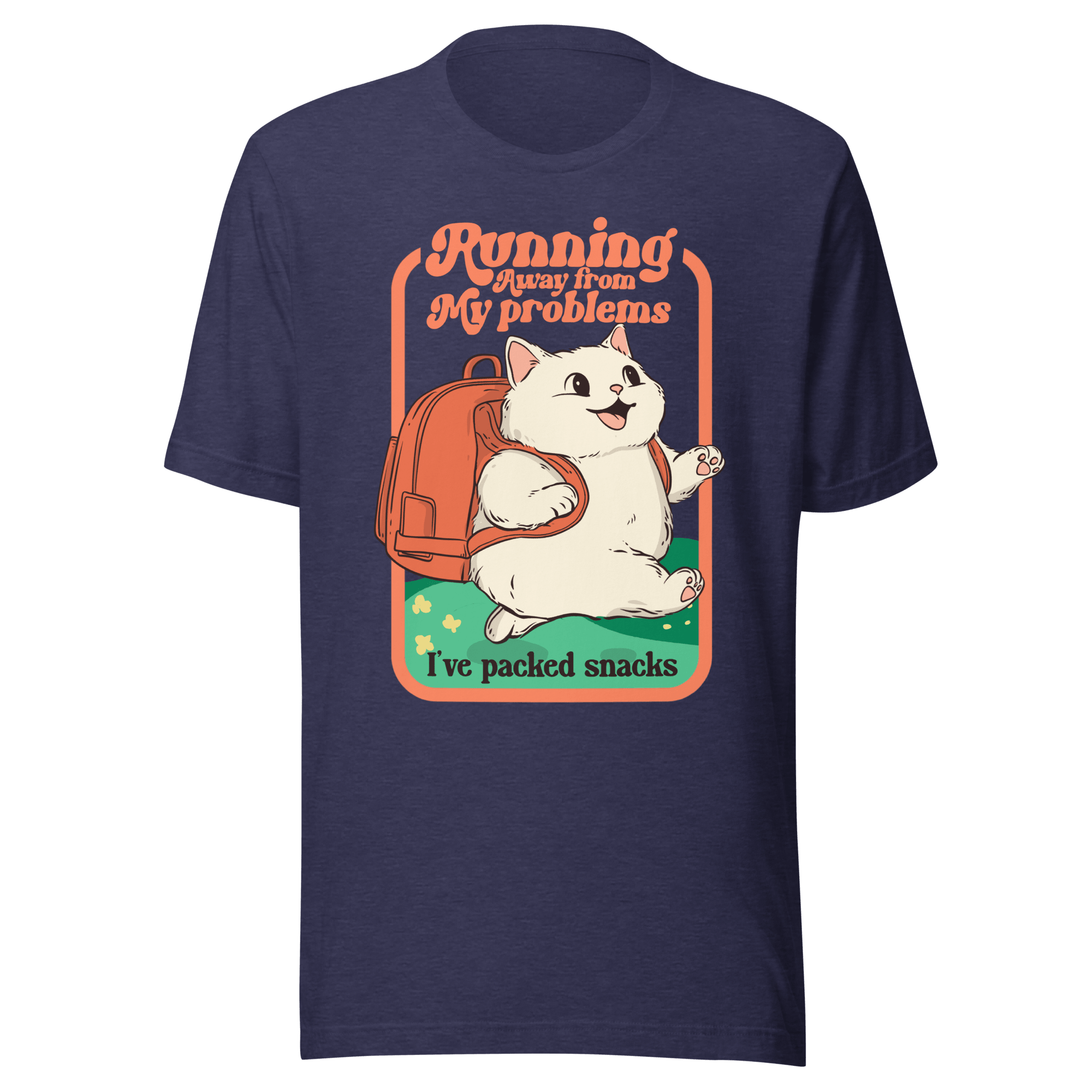 Running Away From My Problems Cat T-Shirt - Cute Vintage Tee for Introverts - Jess.a.creates