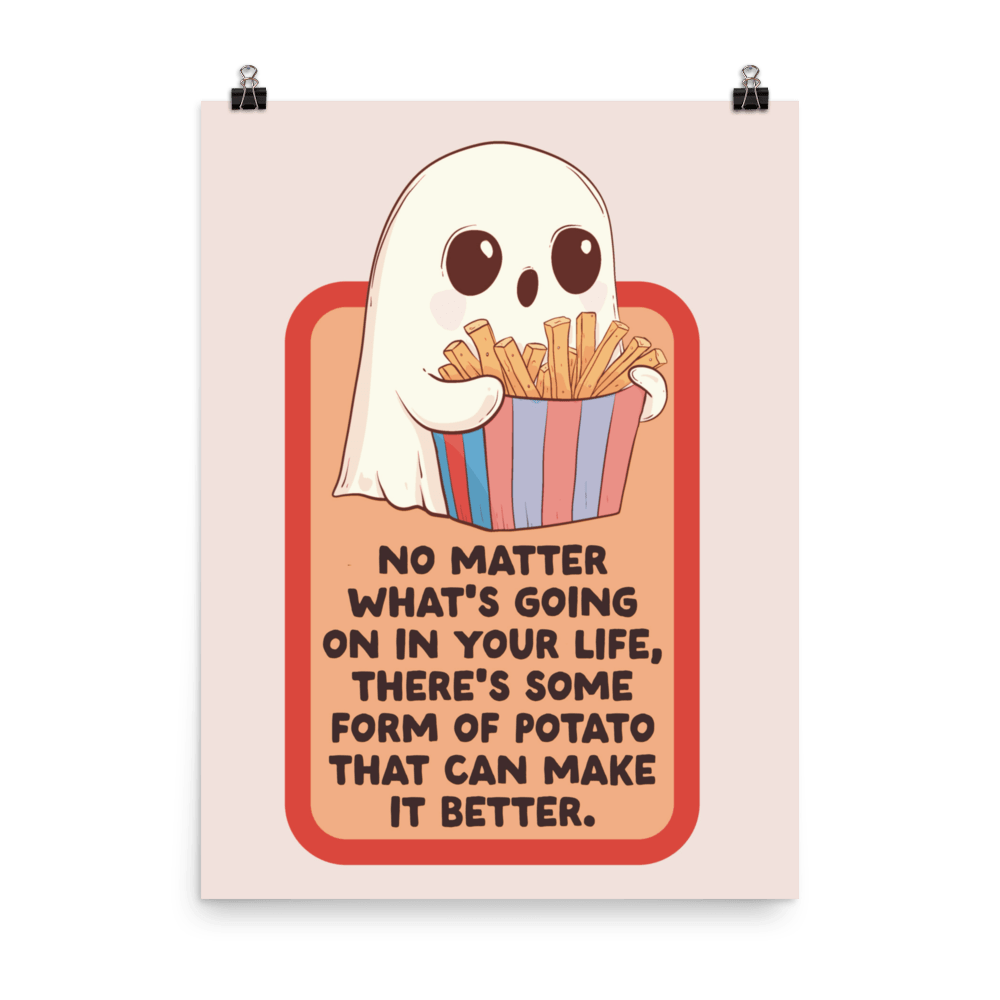 Some Form Of Potato Funny Ghost Poster - Jess.a.creates