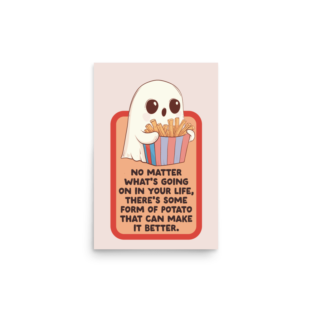 Some Form Of Potato Funny Ghost Poster - Jess.a.creates