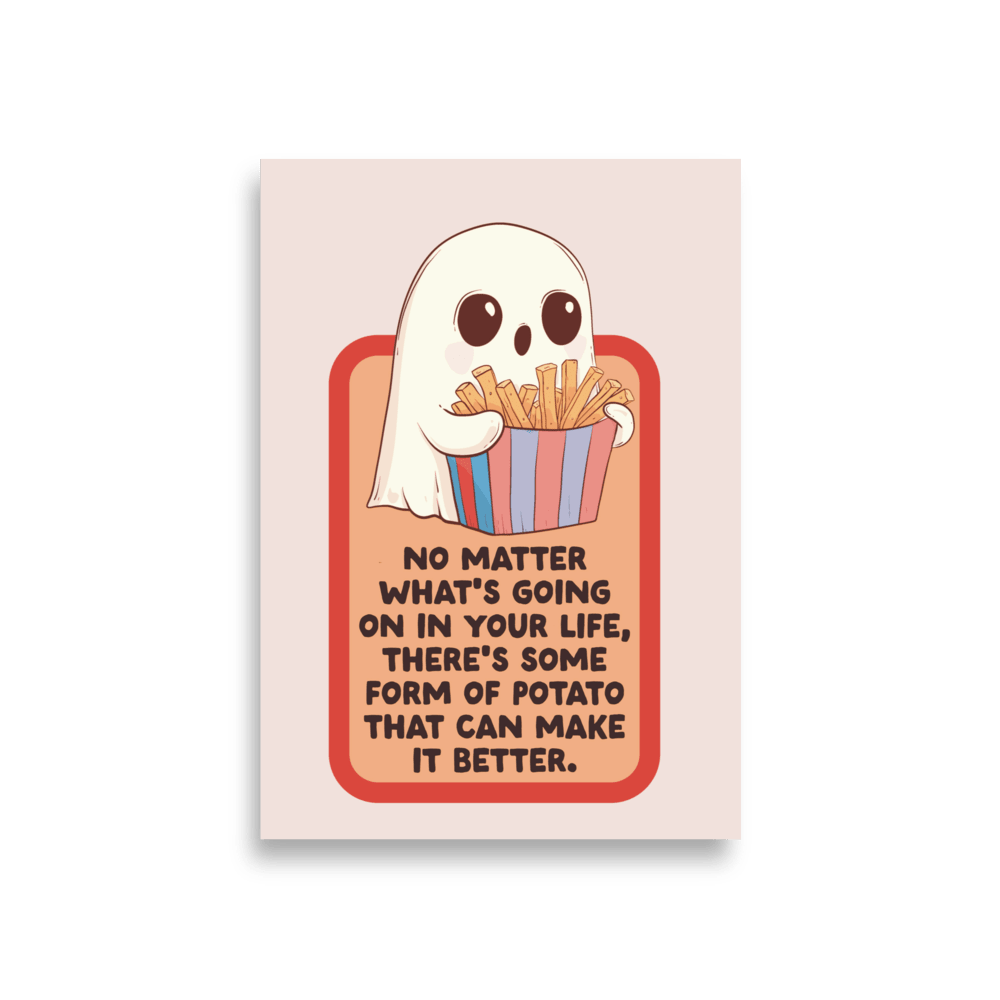 Some Form Of Potato Funny Ghost Poster - Jess.a.creates