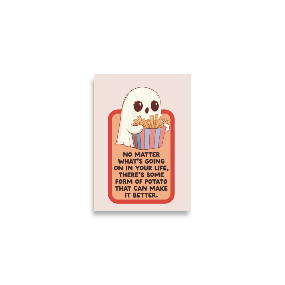 Some Form Of Potato Funny Ghost Poster - Jess.a.creates