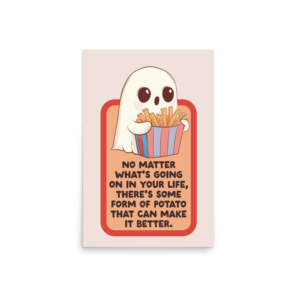 Some Form Of Potato Funny Ghost Poster - Jess.a.creates