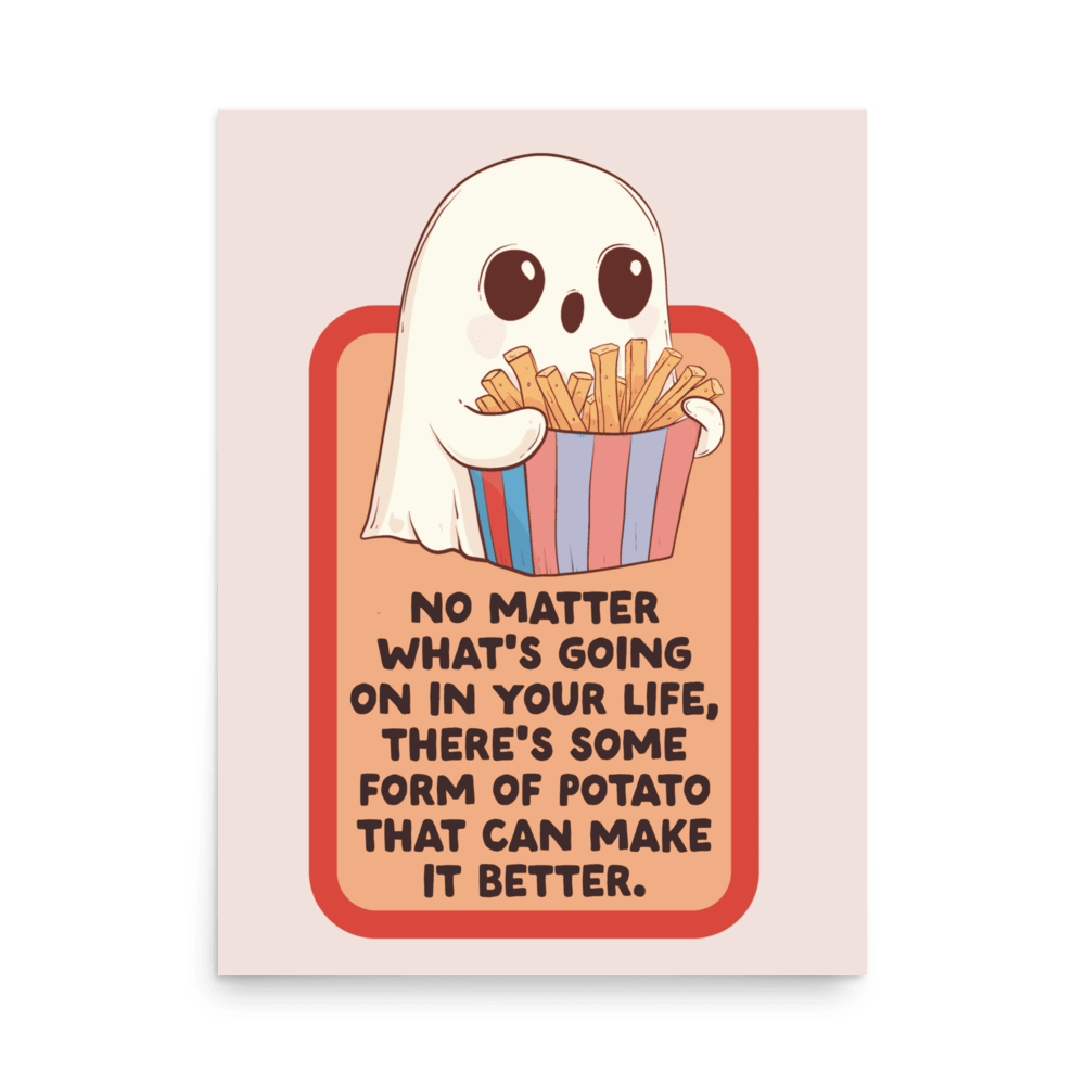 Some Form Of Potato Funny Ghost Poster - Jess.a.creates