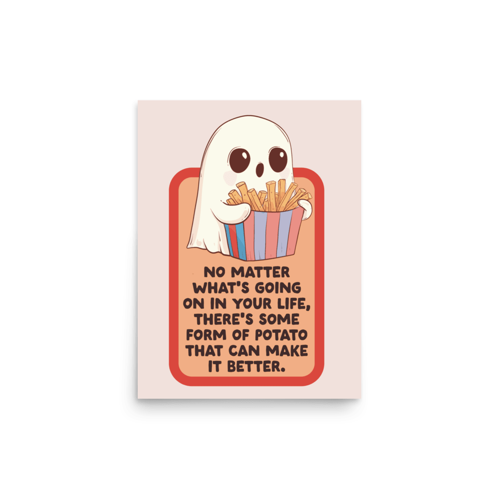 Some Form Of Potato Funny Ghost Poster - Jess.a.creates