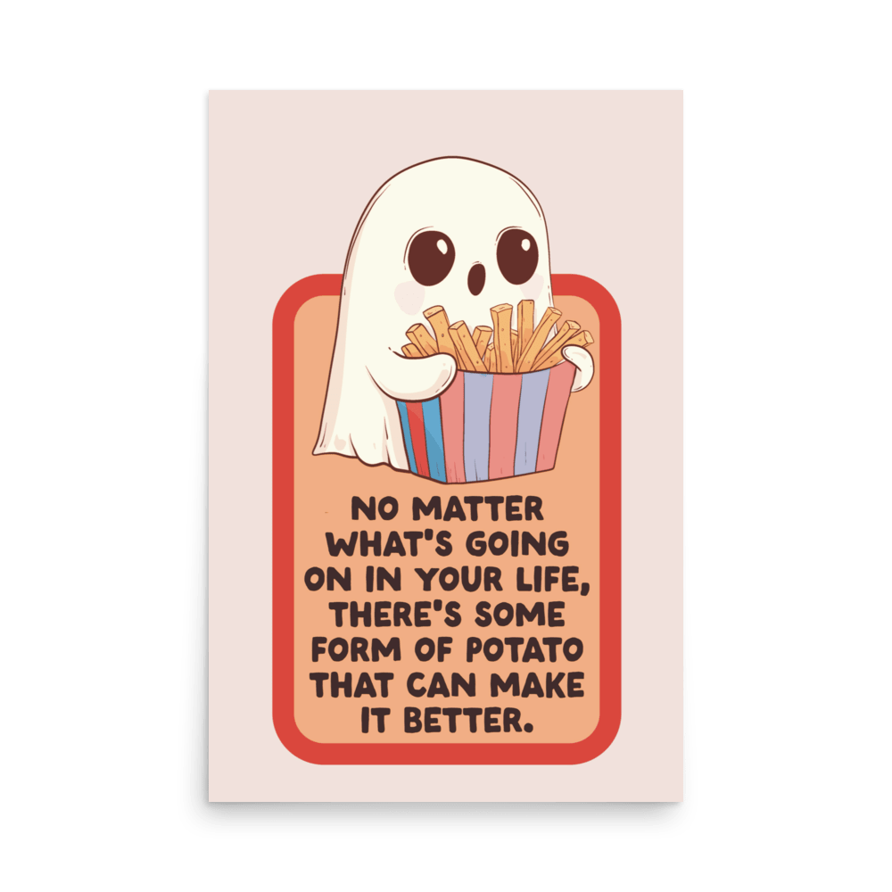 Some Form Of Potato Funny Ghost Poster - Jess.a.creates