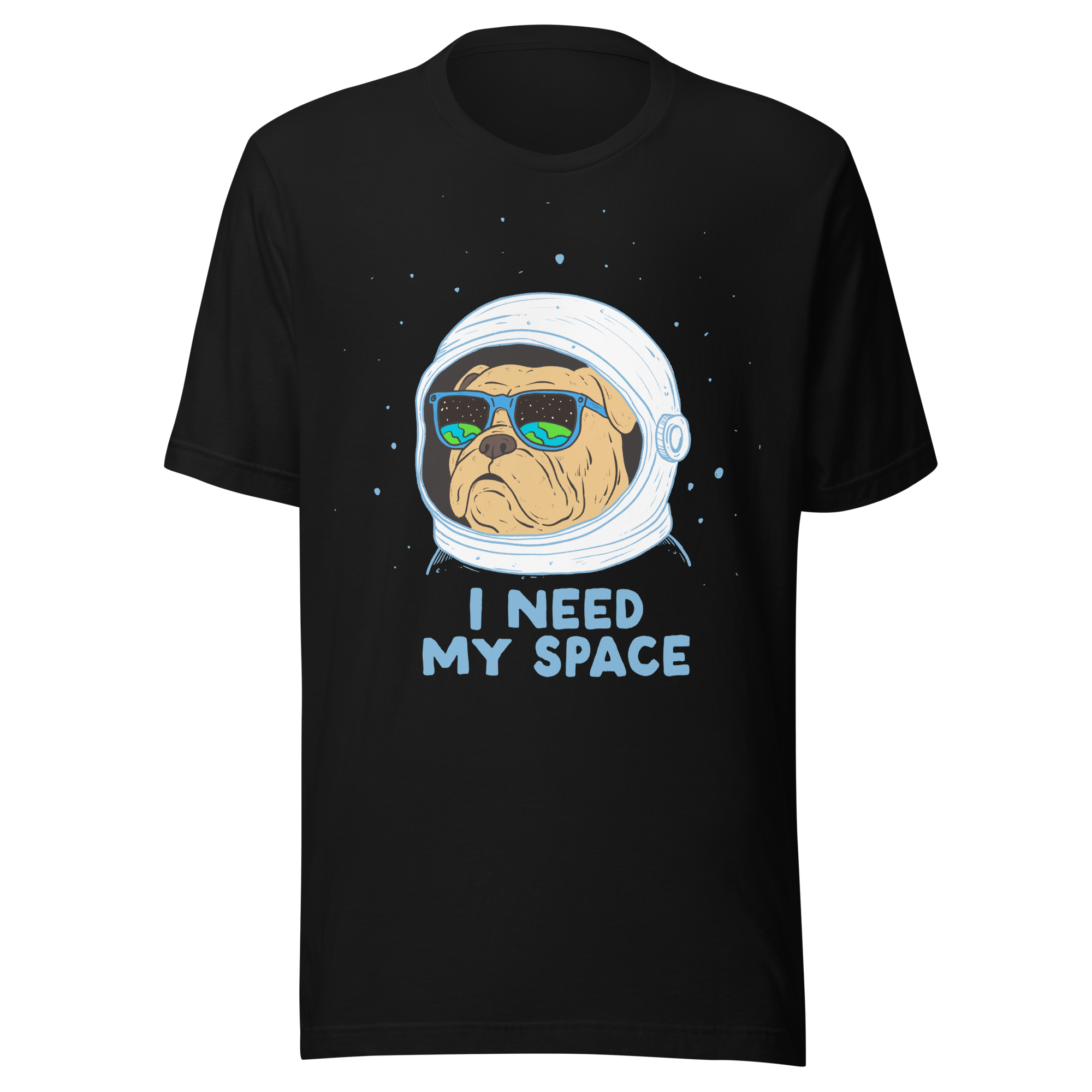 I Need My Space Astronaut Bulldog t-shirt