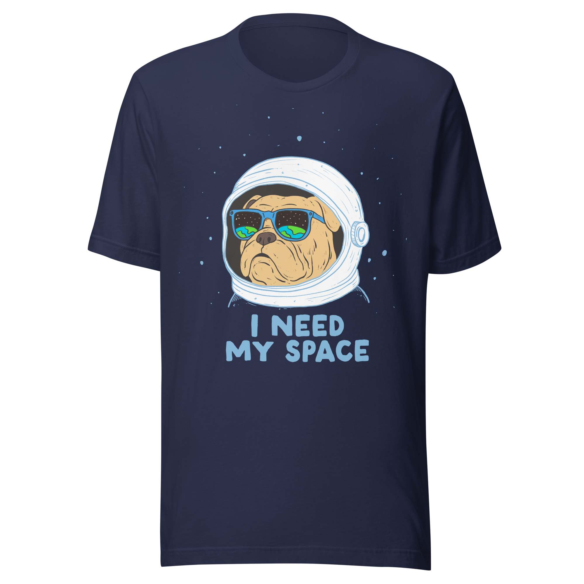I Need My Space Astronaut Bulldog t-shirt