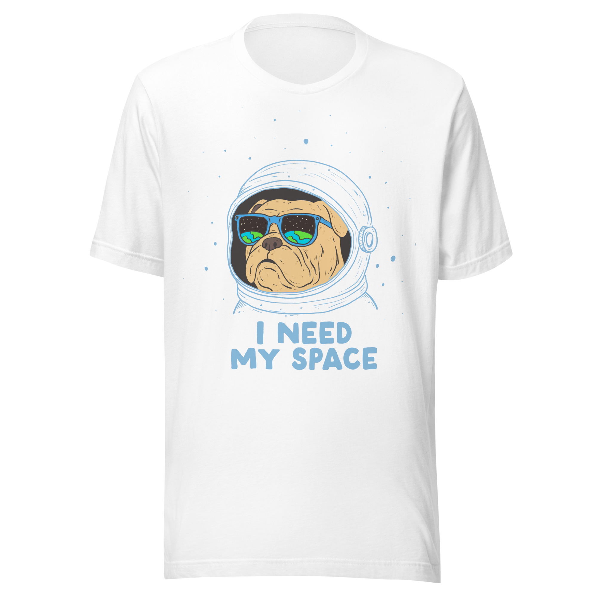 I Need My Space Astronaut Bulldog t-shirt