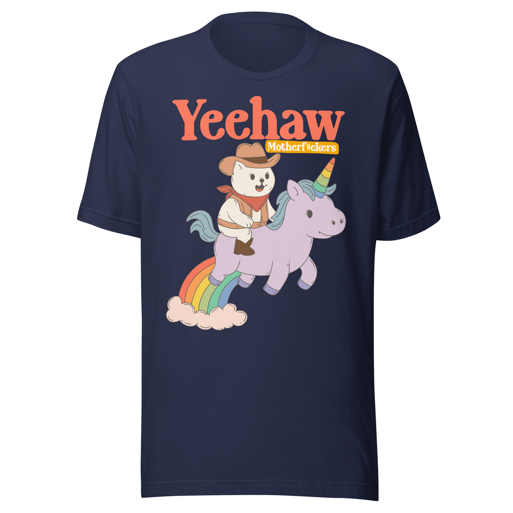 Yeehaw Motherf*ckers Cowboy Cat Unicorn T-Shirt - Jess.a.creates