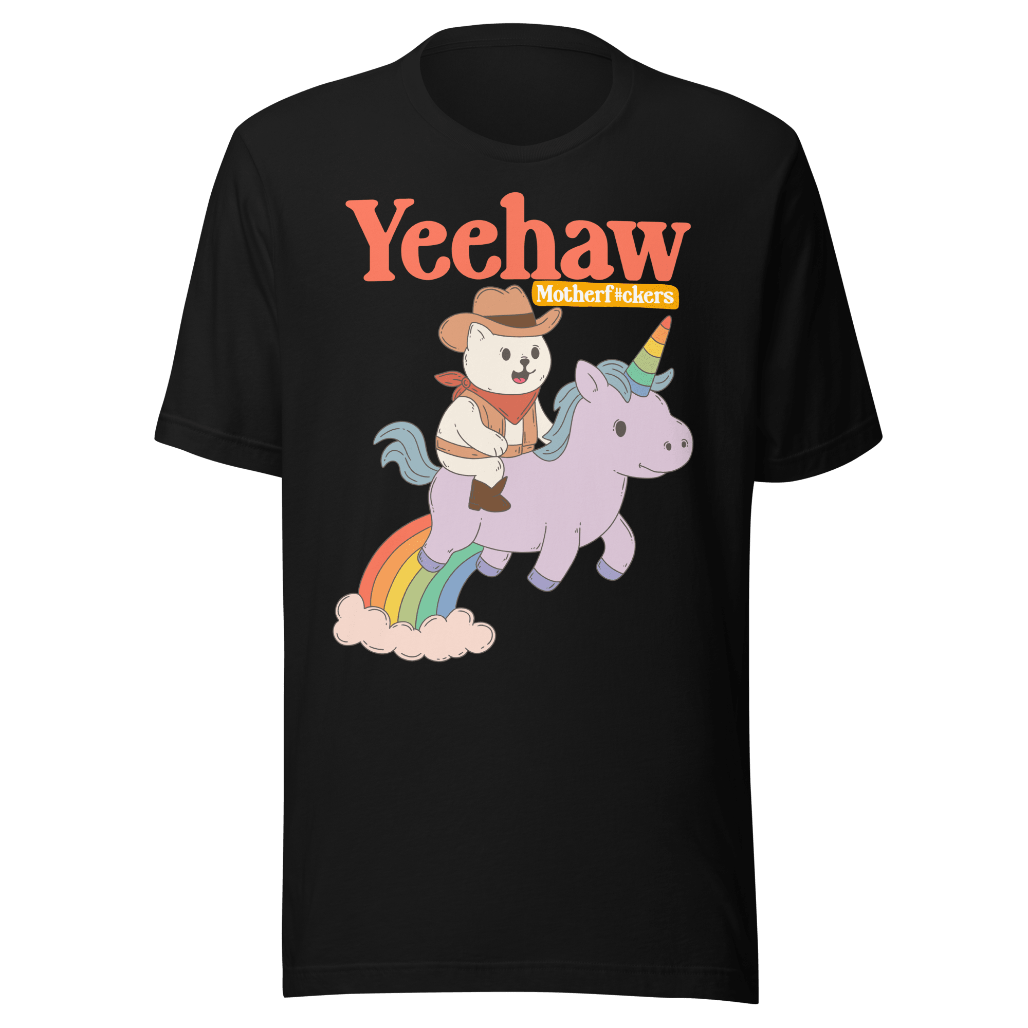 Yeehaw Motherf*ckers Cowboy Cat Unicorn T-Shirt - Jess.a.creates