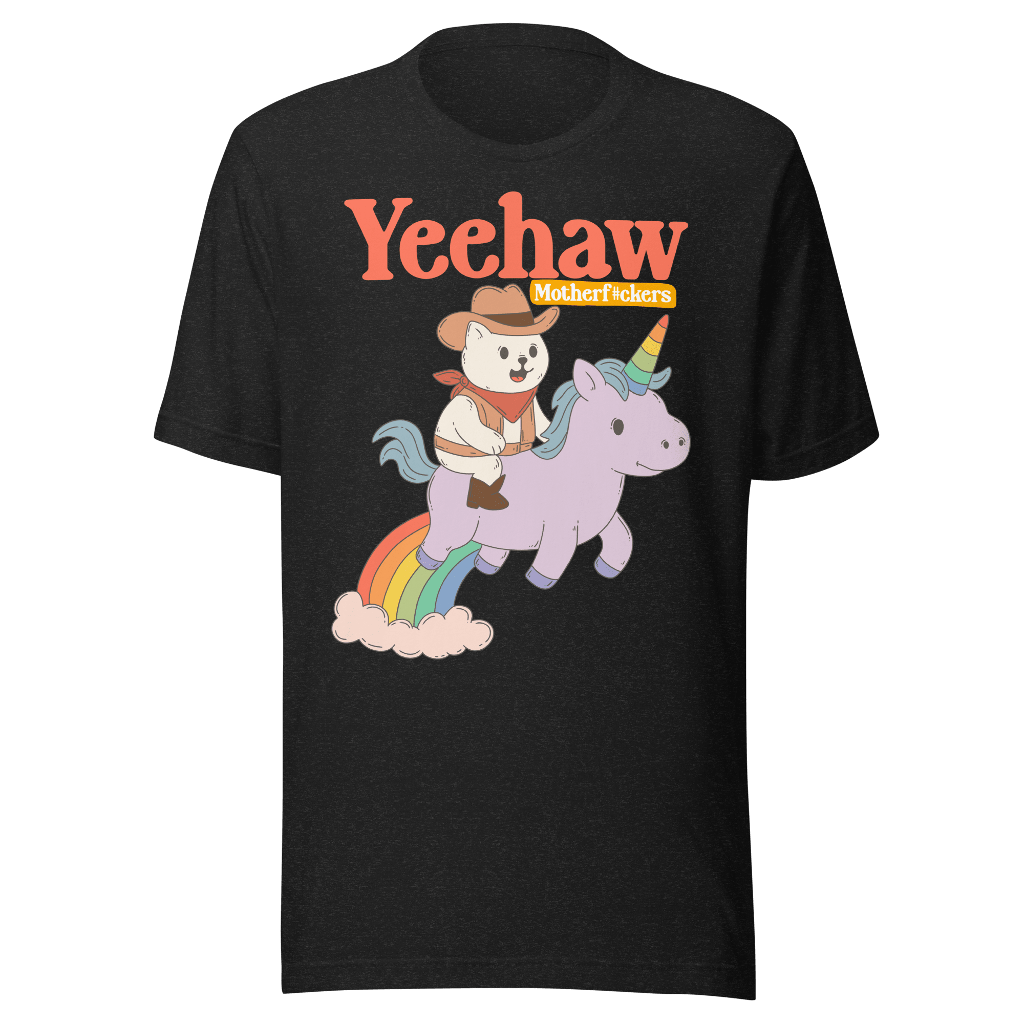 Yeehaw Motherf*ckers Cowboy Cat Unicorn T-Shirt - Jess.a.creates